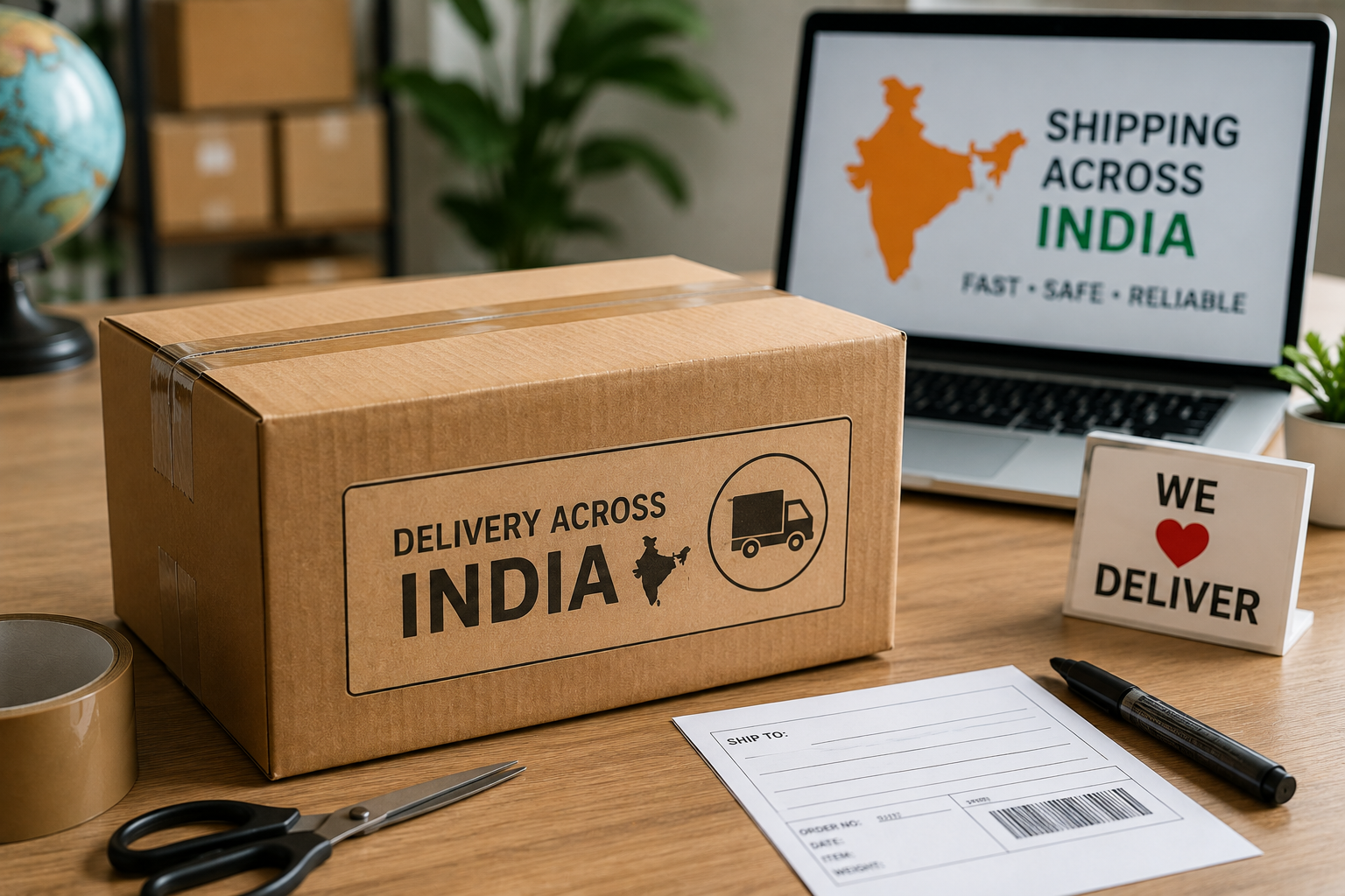 Packages ready for shipping across India